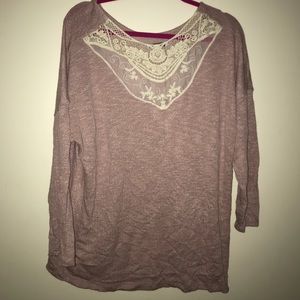 American Eagle Lace Detail Sweater
